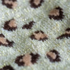 Chaussettes léopard beige et doré