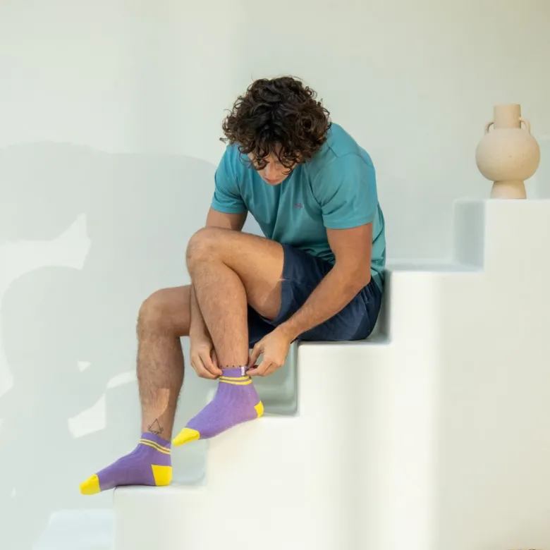 Chaussettes mi-hautes violet