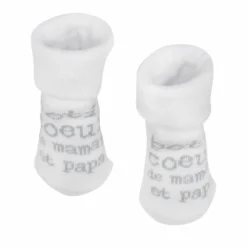 Chaussettes - petit coeur blanc 0 6 mois