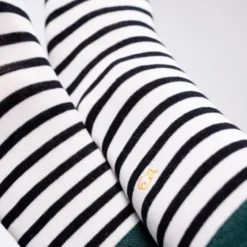 Chaussettes rayures larges blanc et noir