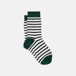 Chaussettes rayures larges blanc et noir