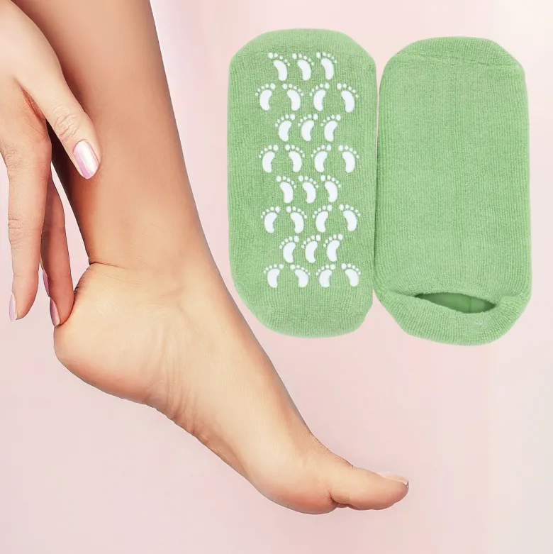 Chaussettes spa hydratantes vertes