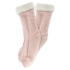 Chaussettes tricot taille unique rose