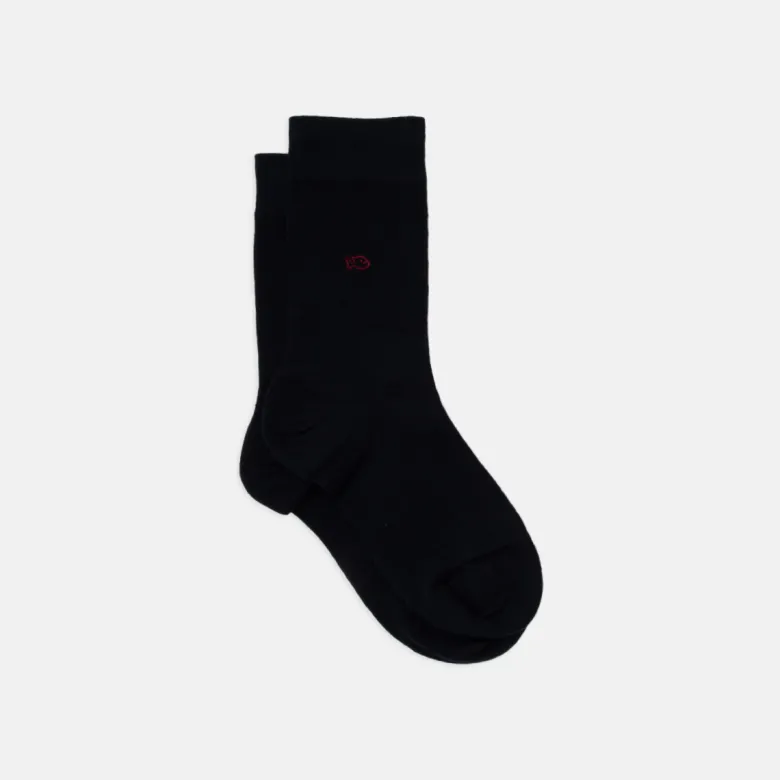 Chaussettes unies bleu marine