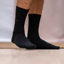 Chaussettes unies noir réglisse