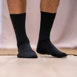 Chaussettes unies noir réglisse