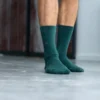 Chaussettes unies vert anglais