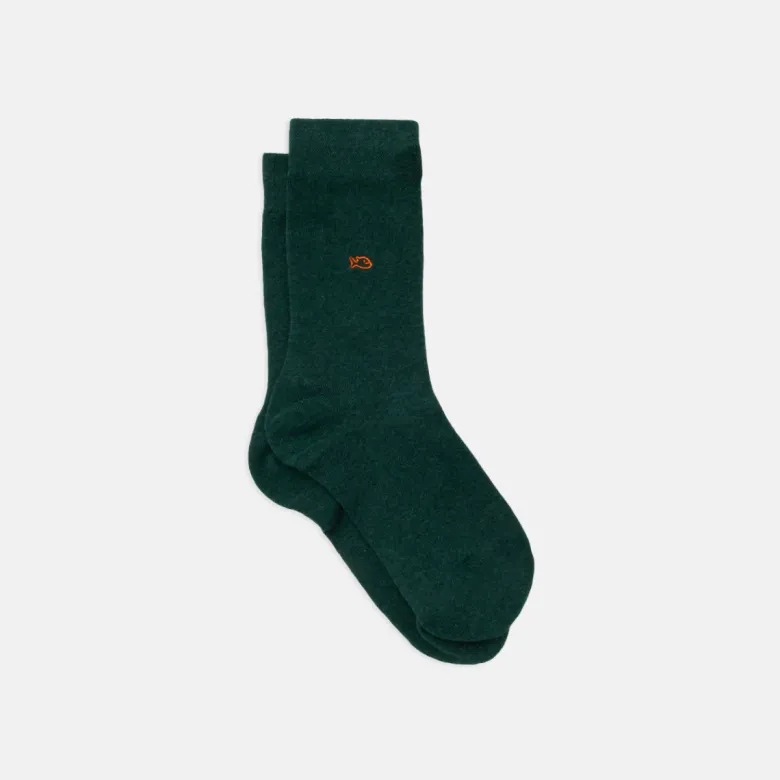 Chaussettes unies vert anglais