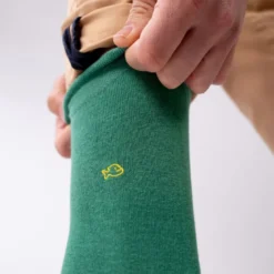 Chaussettes unies vert (violet-orange)