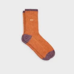 Chaussettes vintage brique