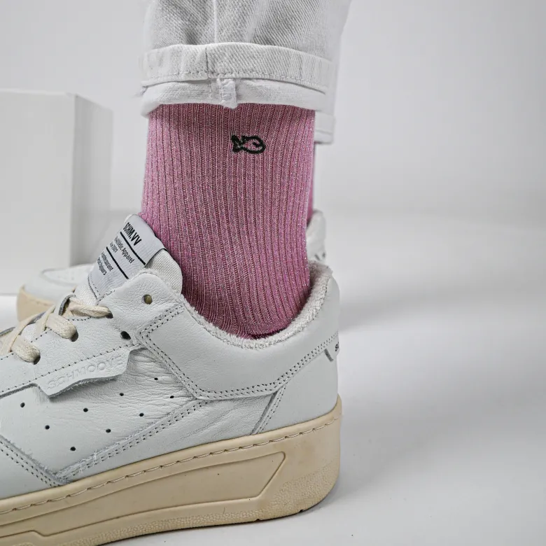 Chaussettes vintage rose