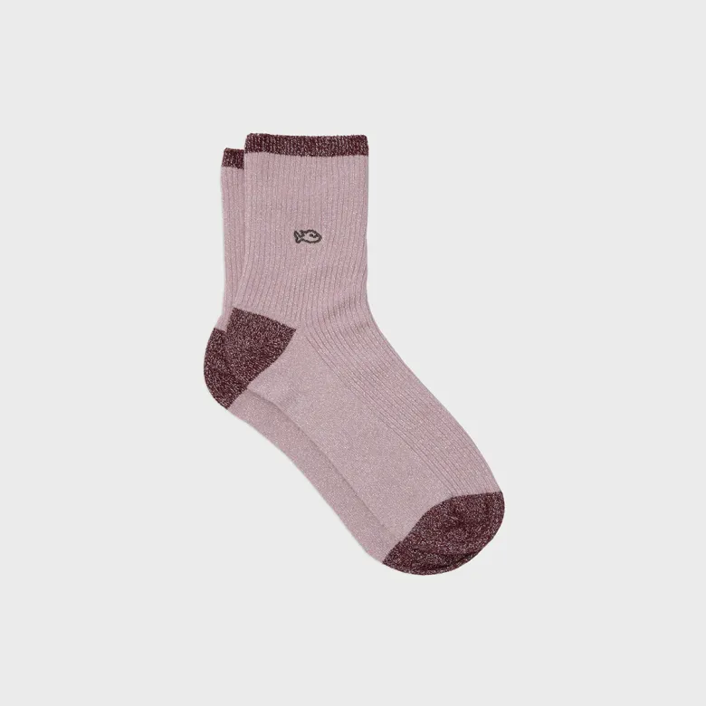 Chaussettes vintage rose