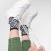 Chaussettes zèbre noir et blanc