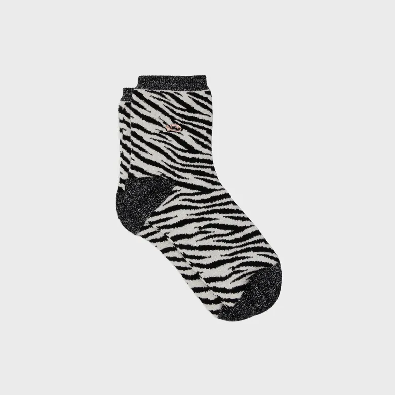 Chaussettes zèbre noir et blanc