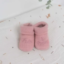 Chausson bébé avec broderie #f2dddb 0 1