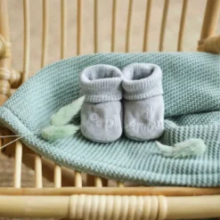 Chaussons bébé avec broderie papi d'amou