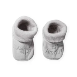Chaussons bébé avec broderie papi d'amou
