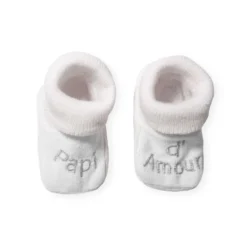 Chaussons bébé avec broderie papi d'amou
