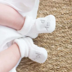 Chaussons bébé avec broderie papi d'amou