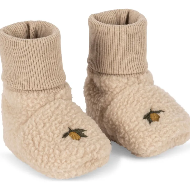 Chaussons bébé polaire safa oxford tan (0-3 mois)
