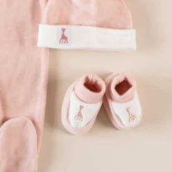 Chaussons bébé rose 1