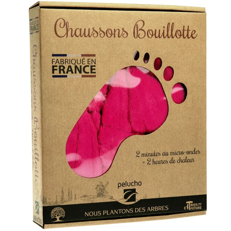 Chaussons chauffants bordeaux