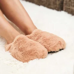 Chaussons chauffants caramel