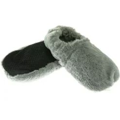 Chaussons chauffants gris