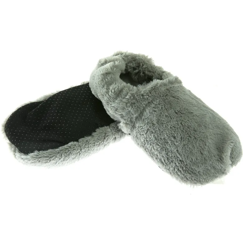 Chaussons chauffants gris