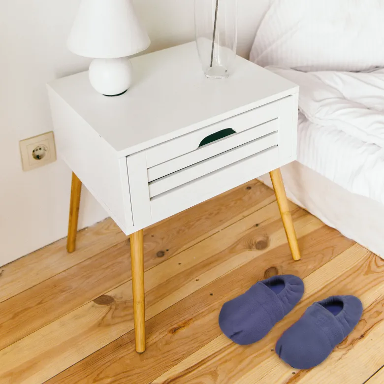 Chaussons chauffants micro-ondes graines de lin - taille 41-45