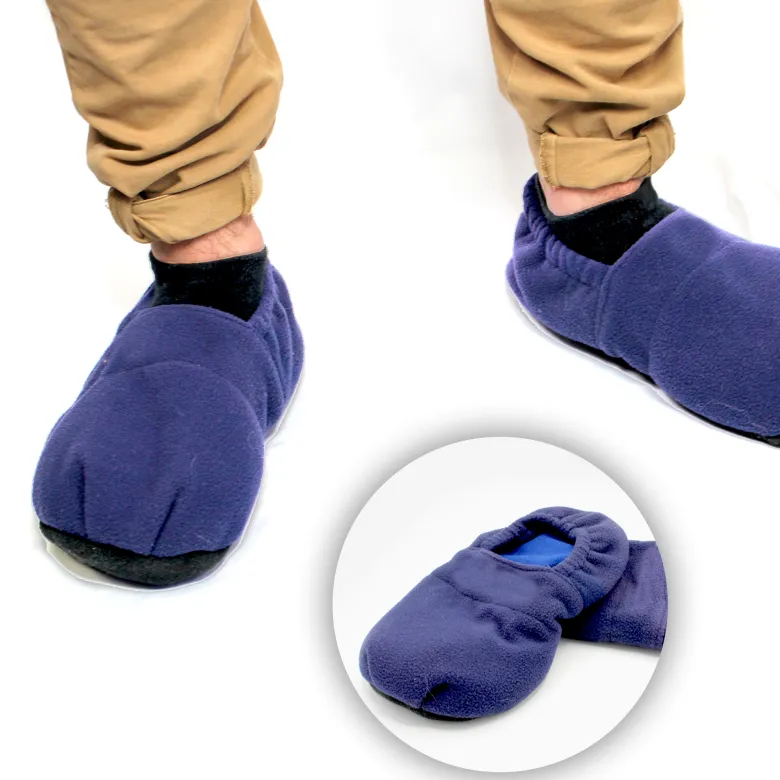 Chaussons chauffants micro-ondes graines de lin - taille 41-45