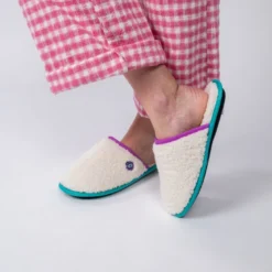 Chaussons en sherpa violet t38-39