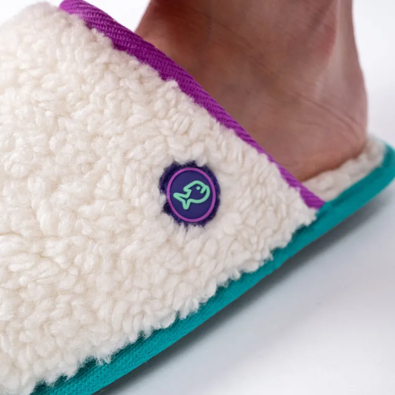 Chaussons en sherpa violet t38-39