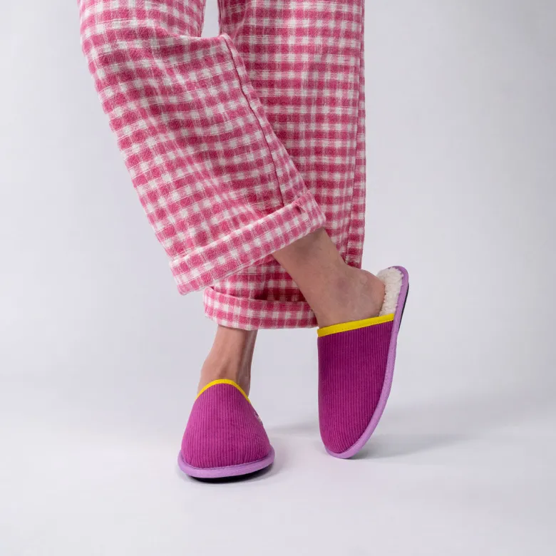 Chaussons en velours rose t38-39