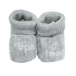 Chaussons naissance - message papa d'amo
