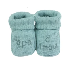 Chaussons naissance - message papa d'amo