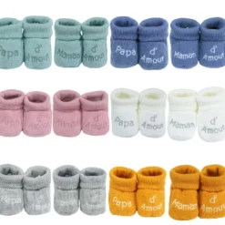 Chaussons naissance - message maman d'am