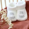 Chaussons naissance - mini nous #ffffff