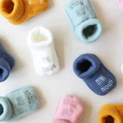 Chaussons naissance - mini nous #ffffff