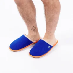 Chaussons velours bleu électrique t38-39