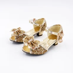 Chaussures de princesse à talon or 33