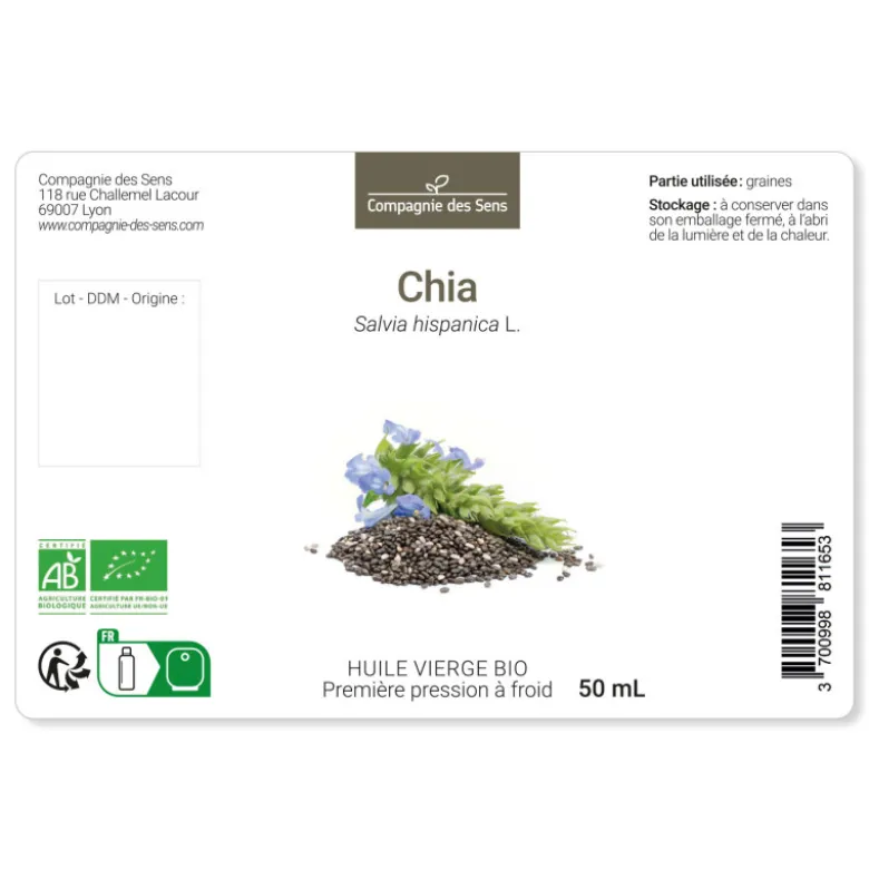 Chia - huile végétale bio 50ml