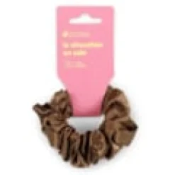 Chouchou pure soie certifiée Marron