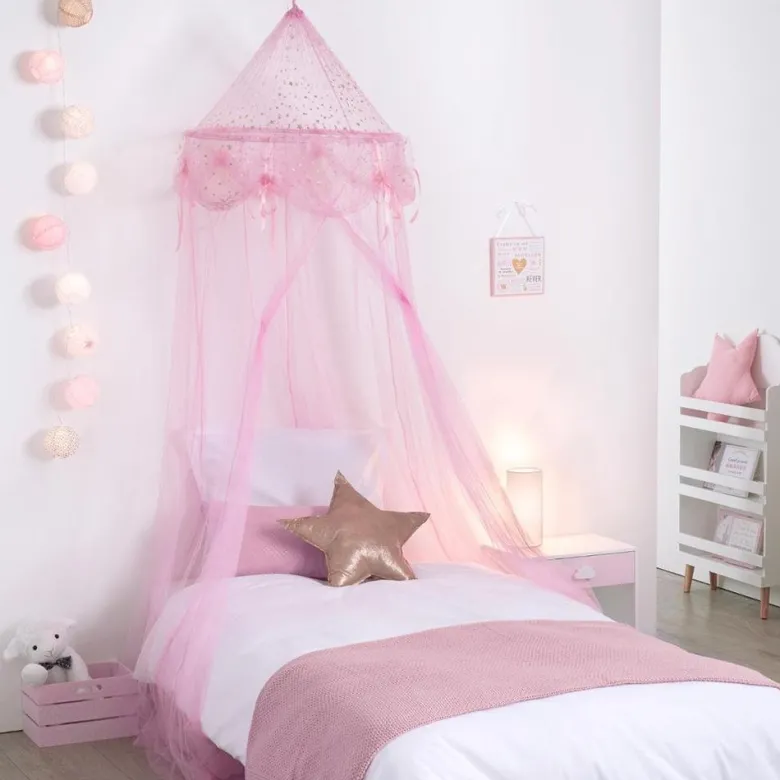 Ciel de lit demoiselle rose