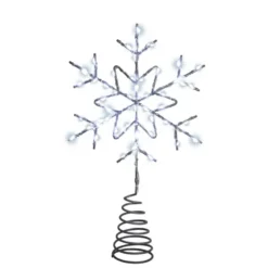 Cimier flocon de neige lumineux pour sapin de noël