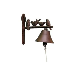 Cloche de porte en fonte oiseaux