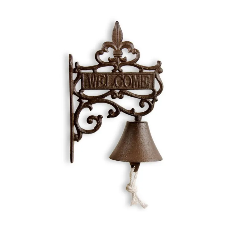 Cloche welcome fonte fonte marron -