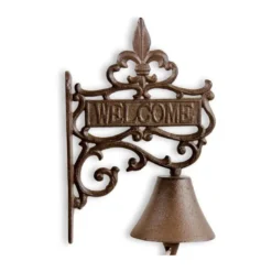 Cloche welcome fonte fonte marron -