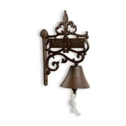 Cloche welcome fonte fonte marron -