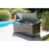 Coffre de jardin en acier galvanisé 600l - gris anthracite